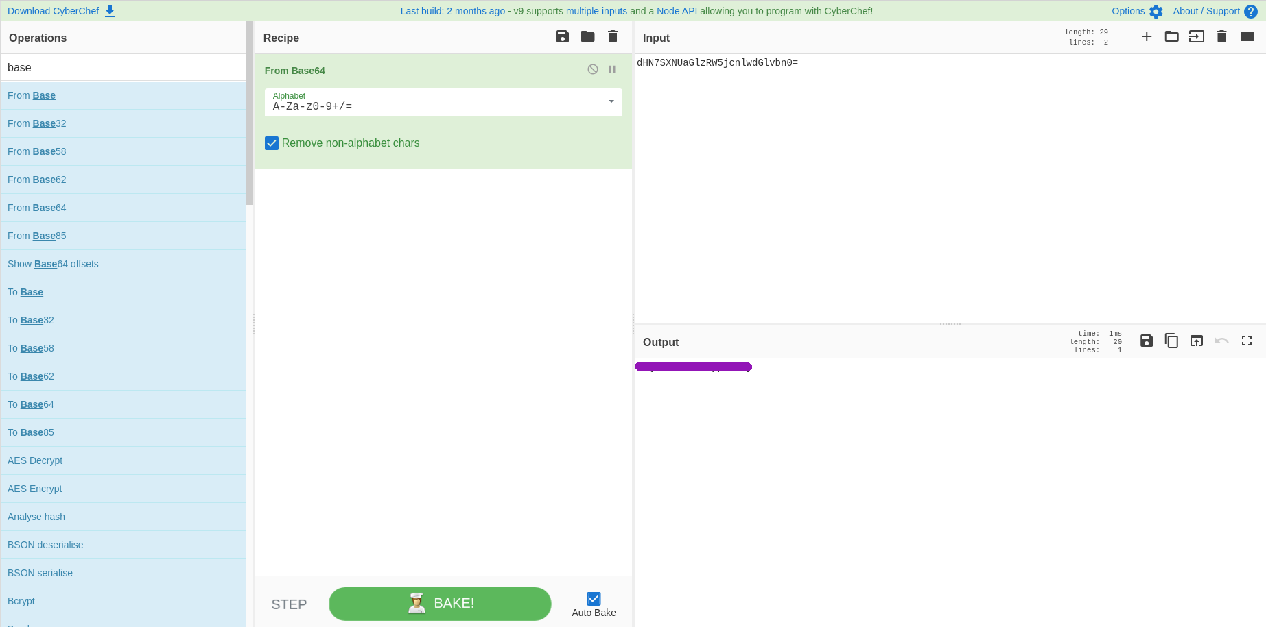 cryptography base 64 challenge 1