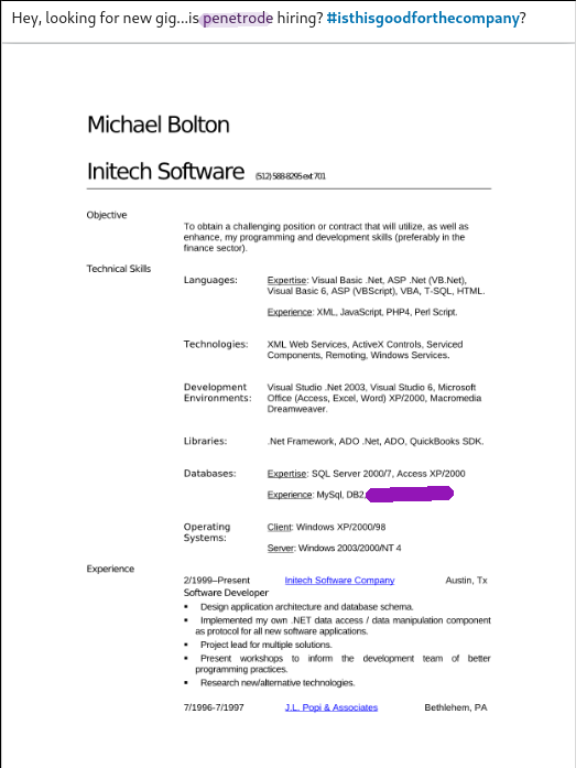 Osint Micheal Bolton