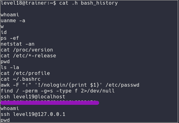 trainer eighteenth level