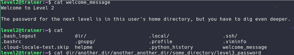 trainer second level