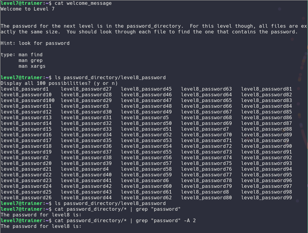 trainer seventh level